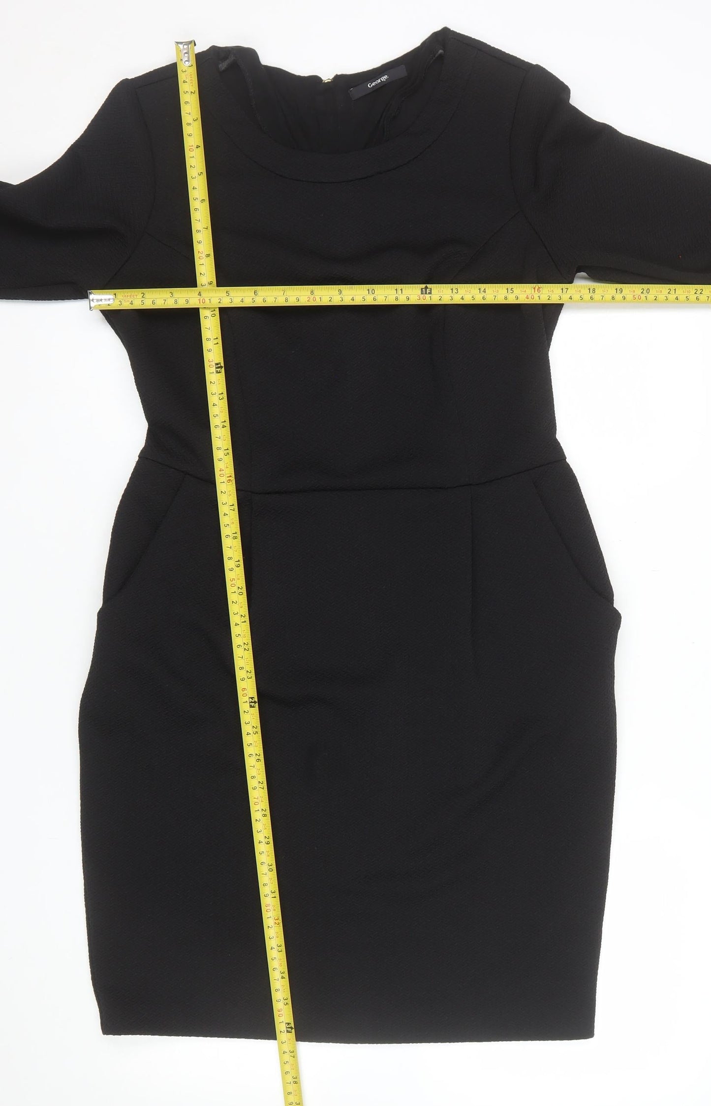 George Women’s Black Bodycon Knee Length Dress Size 14