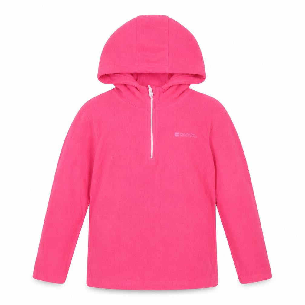 Mountain Warehouse Girls Pink Fleece Pullover Hoodie 9-10 Years