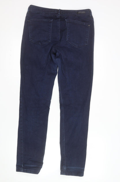 BLUE 73 Women's Blue Skinny Jeans Size 14 Regular Stretch Denim