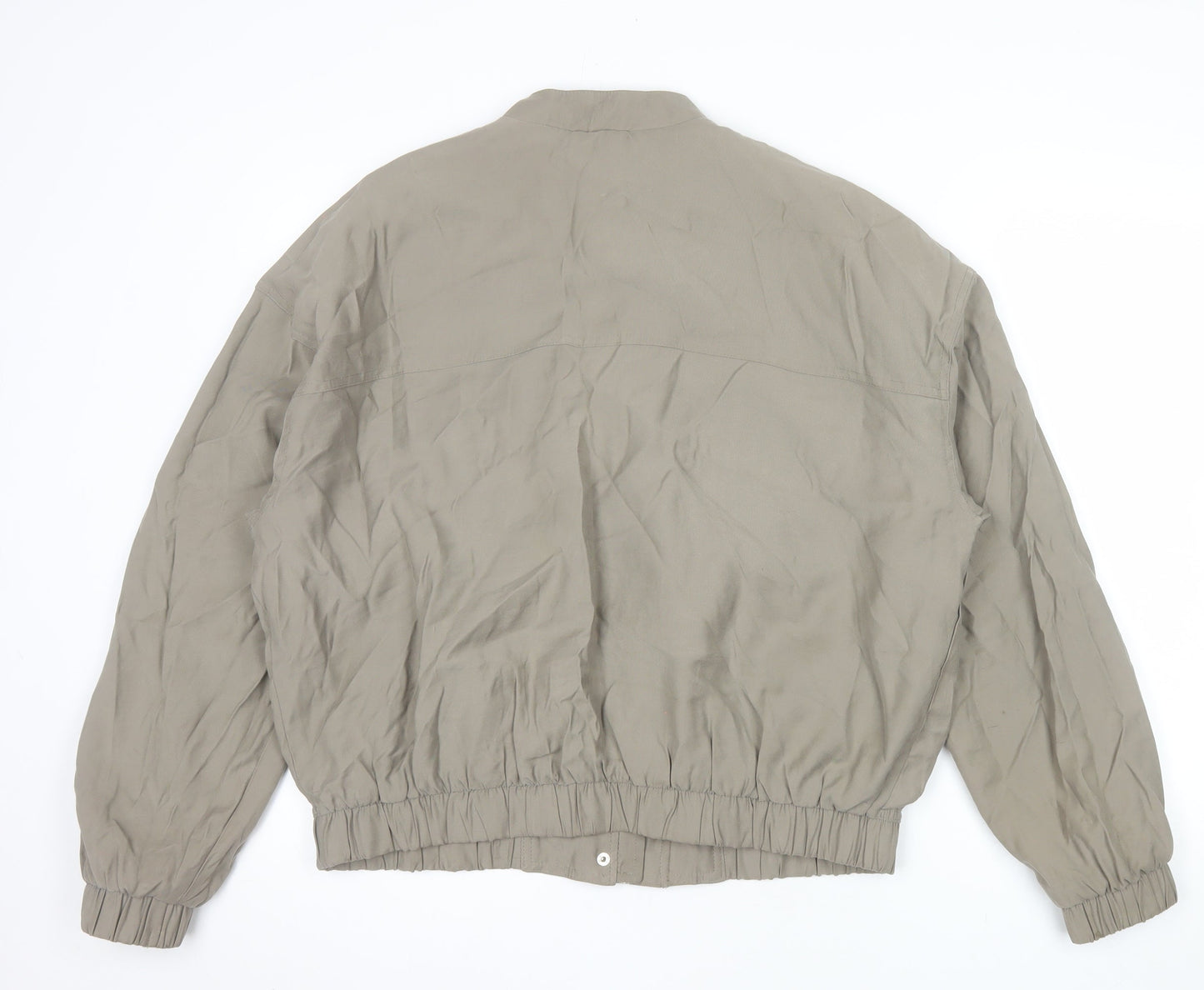 Primark Men Beige Bomber Jacket S Lightweight Polyester Casual