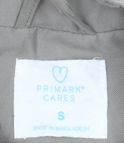 Primark Men Beige Bomber Jacket S Lightweight Polyester Casual