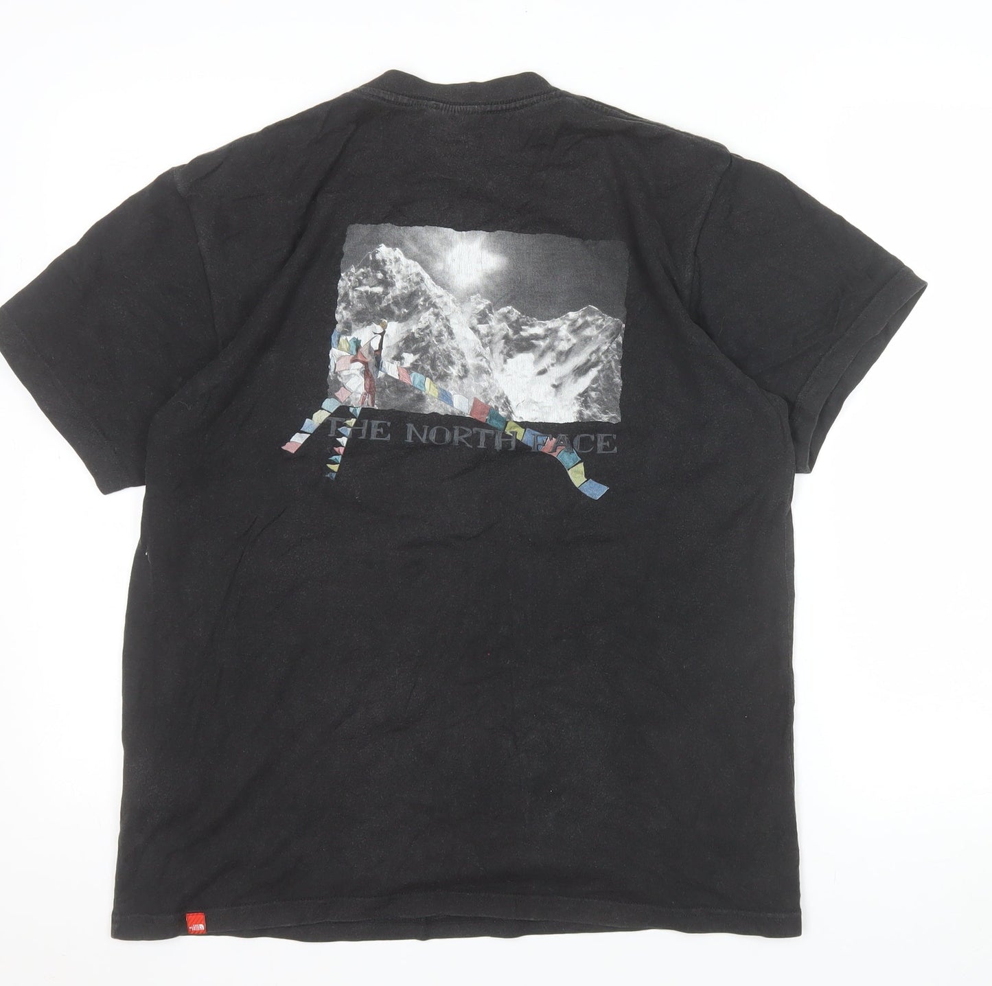 The North Face Men's Black Cotton Graphic Mountain T-Shirt Size S