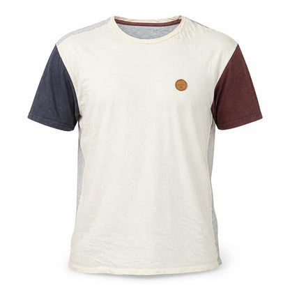 Billabong Mens Beige Colourblock Slim Fit Cotton T-Shirt Size M