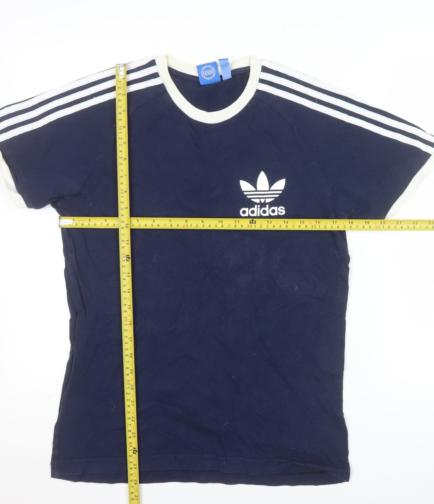 Adidas Men's Navy Blue Short Sleeve Crew Neck Cotton T-Shirt M