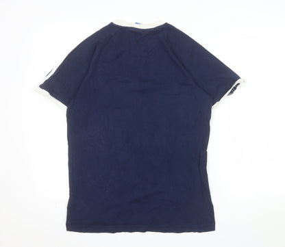 Adidas Men's Navy Blue Short Sleeve Crew Neck Cotton T-Shirt M