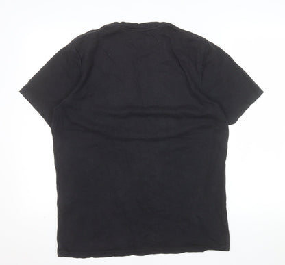Billabong Men’s Black Cotton Graphic Surf T-Shirt Size M Regular Fit