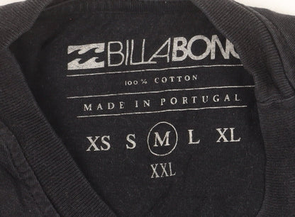 Billabong Men’s Black Cotton Graphic Surf T-Shirt Size M Regular Fit