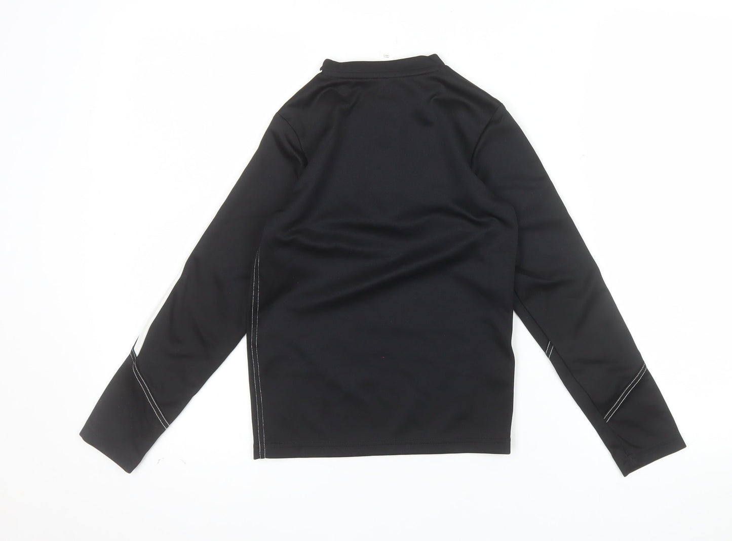 adidas Boys Black 7-8 Years Long Sleeve 1/4 Zip AEROREADY Training Top
