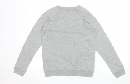 Jack Wills Women Grey Cotton Crew Neck Pullover Sweatshirt UK 10