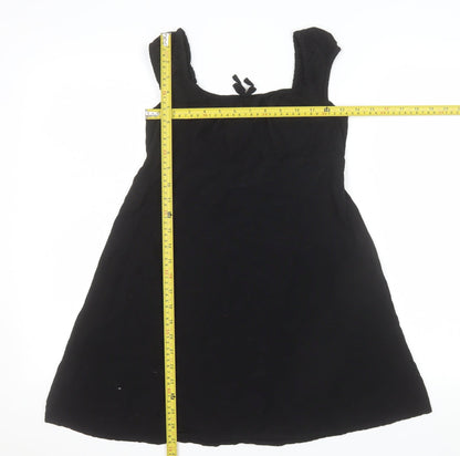 Primark Girls Black A-Line Sleeveless Summer Dress 10-11 Years