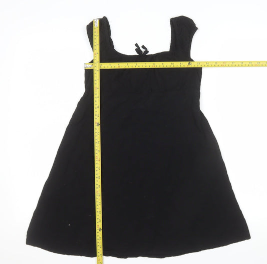 Primark Girls Black A-Line Sleeveless Summer Dress 10-11 Years
