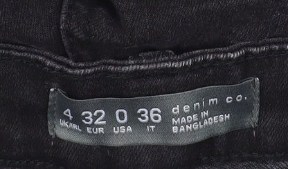 Denim Co Womens Black Size 4 Skinny High Rise Stretch Jeans