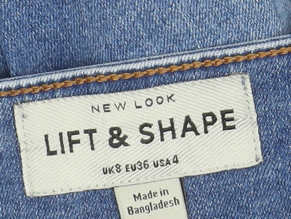 New Look Womens Blue Lift & Shape Skinny Jeans Size 8 Short