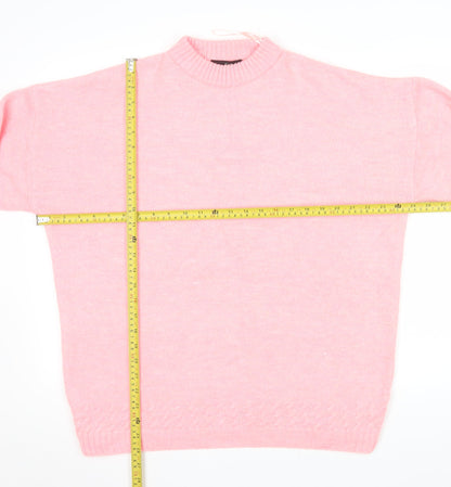 F&F Women's Pink Mock Neck Long Sleeve Pullover Jumper Size M