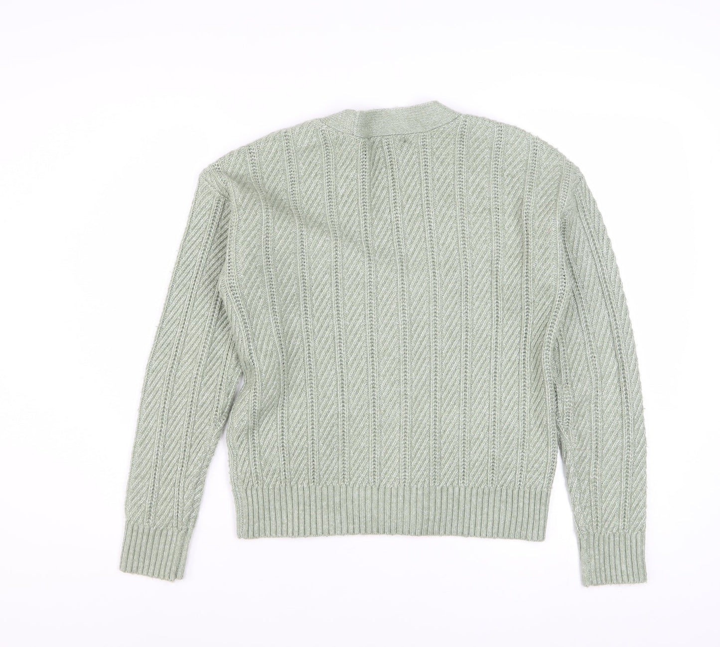 Marks and Spencer Women's Green Cable Knit Cardigan XS