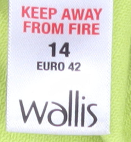 Wallis Women’s Green Cotton Blend 3/4 Sleeve Cardigan Size 14