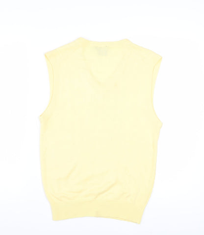 Slazenger Men’s Yellow Cable-Knit Acrylic Golf Sweater Vest M