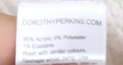 Dorothy Perkins Women’s Ivory Heart Knit Pullover Jumper UK 10