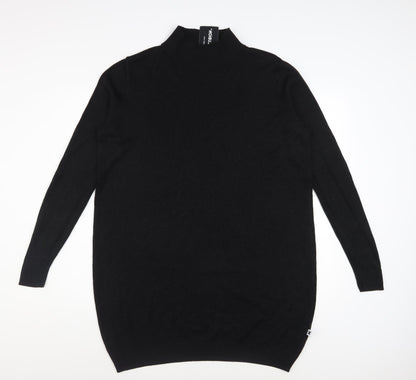 Collusion Women's Black High Neck Long Sleeve Jumper Dress Size 10
