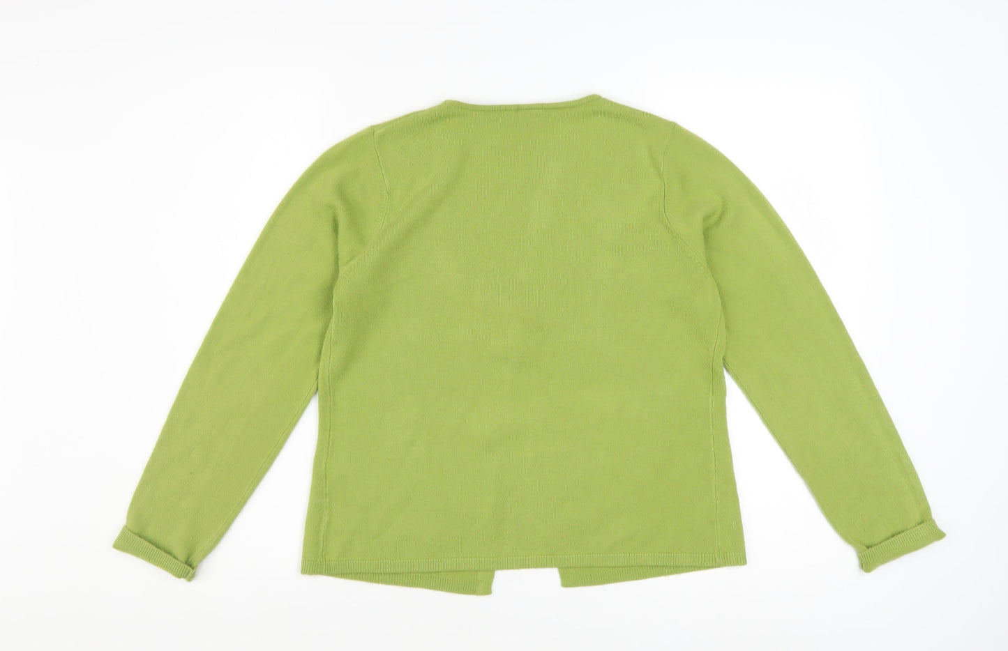 TU Women’s Green Long Sleeve Tie Front Cardigan Size 14