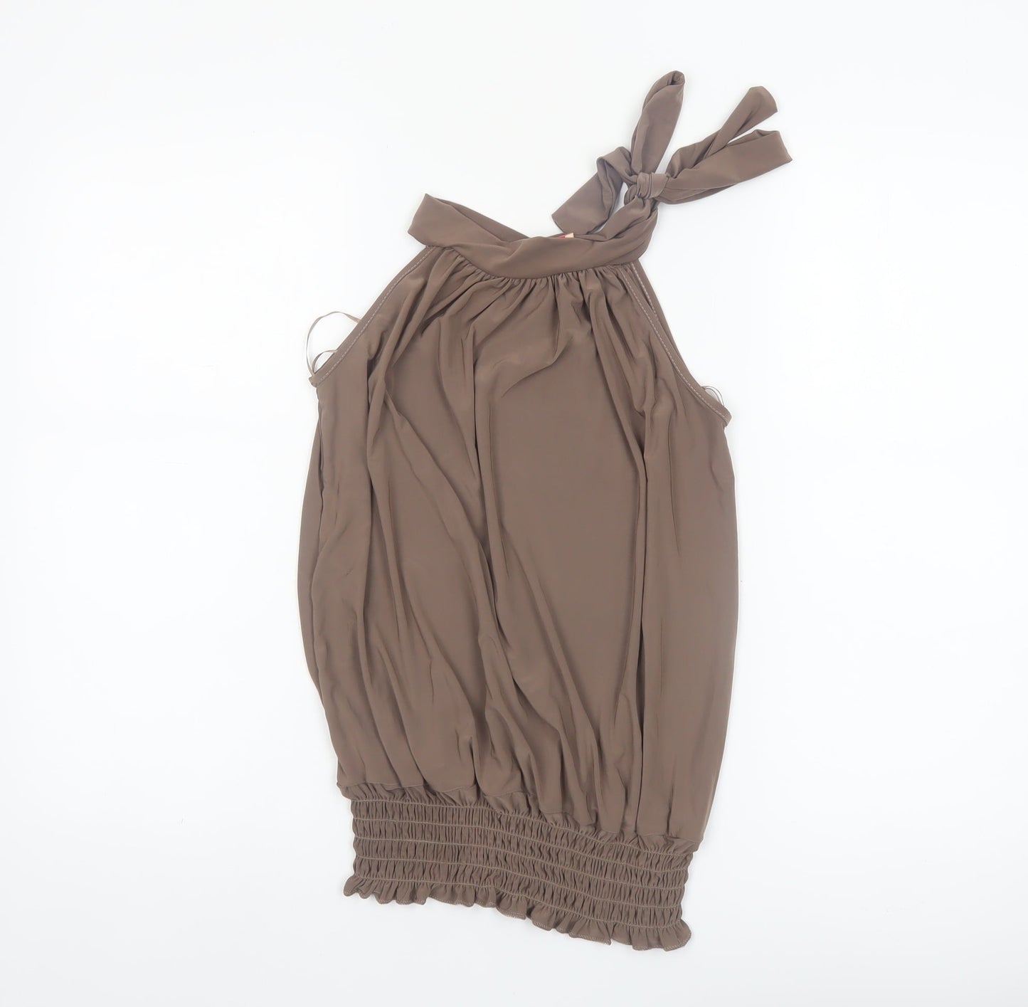 Krisp Women's Brown Halter Camisole Blouse Size 10