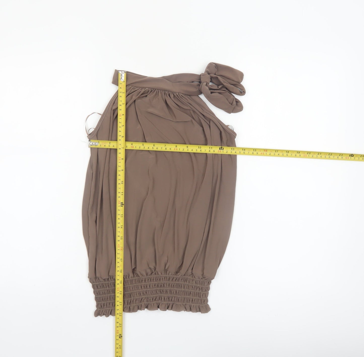 Krisp Women's Brown Halter Camisole Blouse Size 10