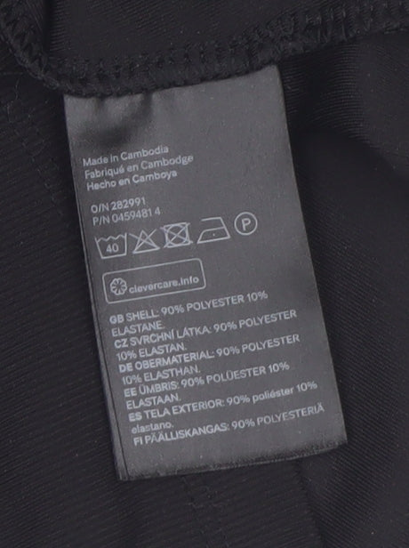 H&M Women’s Black Short Sleeve V-Neck Stretch Blouse Size S