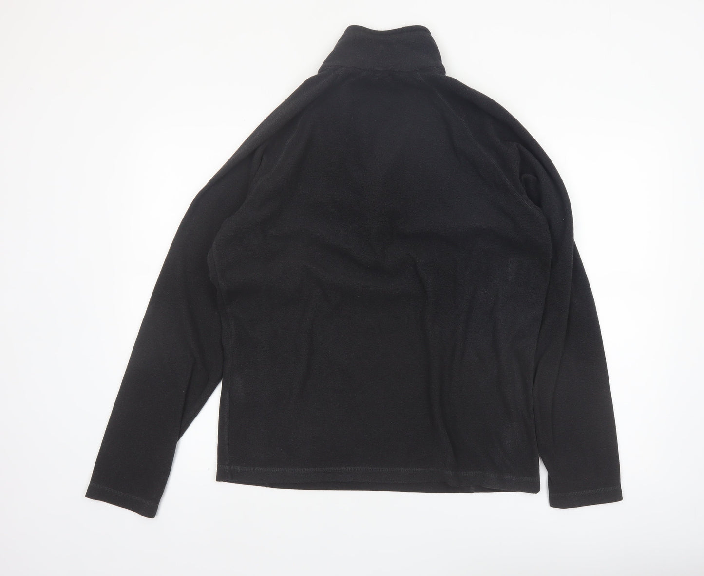 Regatta Mens Black Fleece 1/4 Zip Pullover Sweatshirt Size L