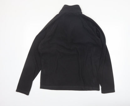 Regatta Mens Black Fleece 1/4 Zip Pullover Sweatshirt Size L