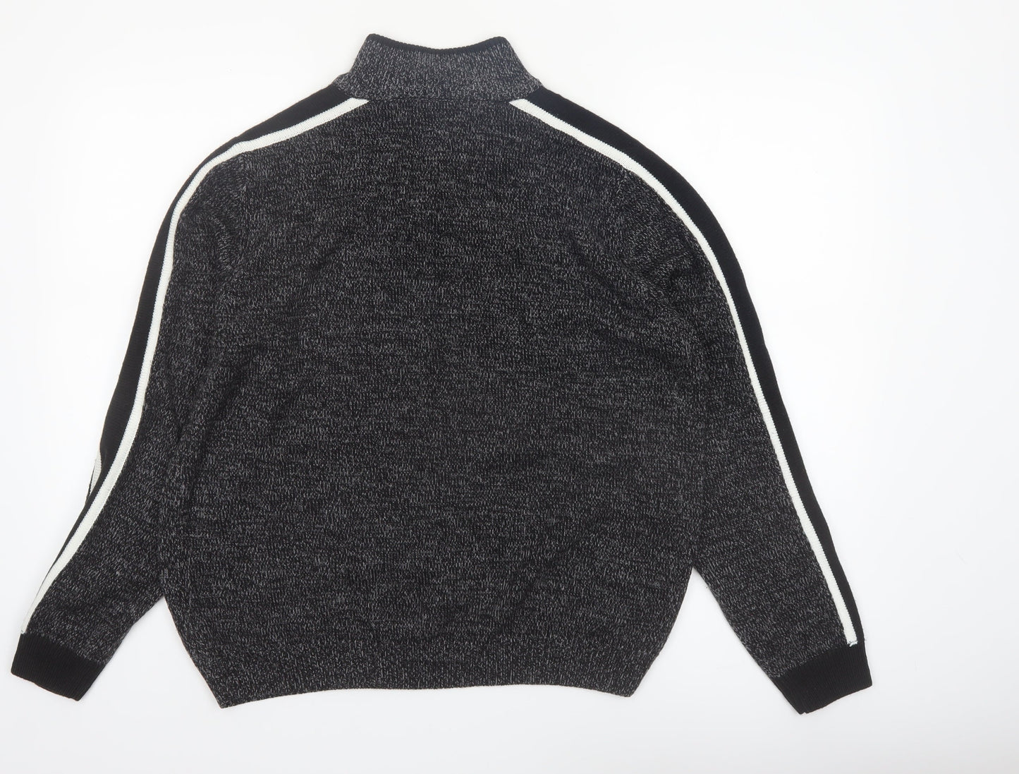Tokyo Laundry Men's Grey 1/2 Zip High Neck Knit Jumper Size L