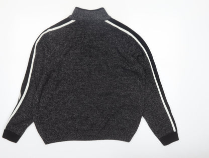 Tokyo Laundry Men's Grey 1/2 Zip High Neck Knit Jumper Size L
