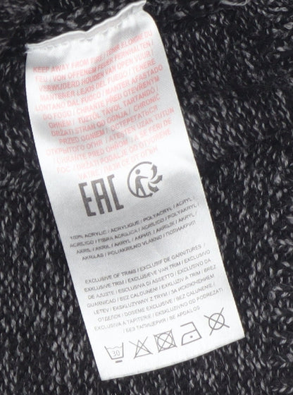 Tokyo Laundry Men's Grey 1/2 Zip High Neck Knit Jumper Size L