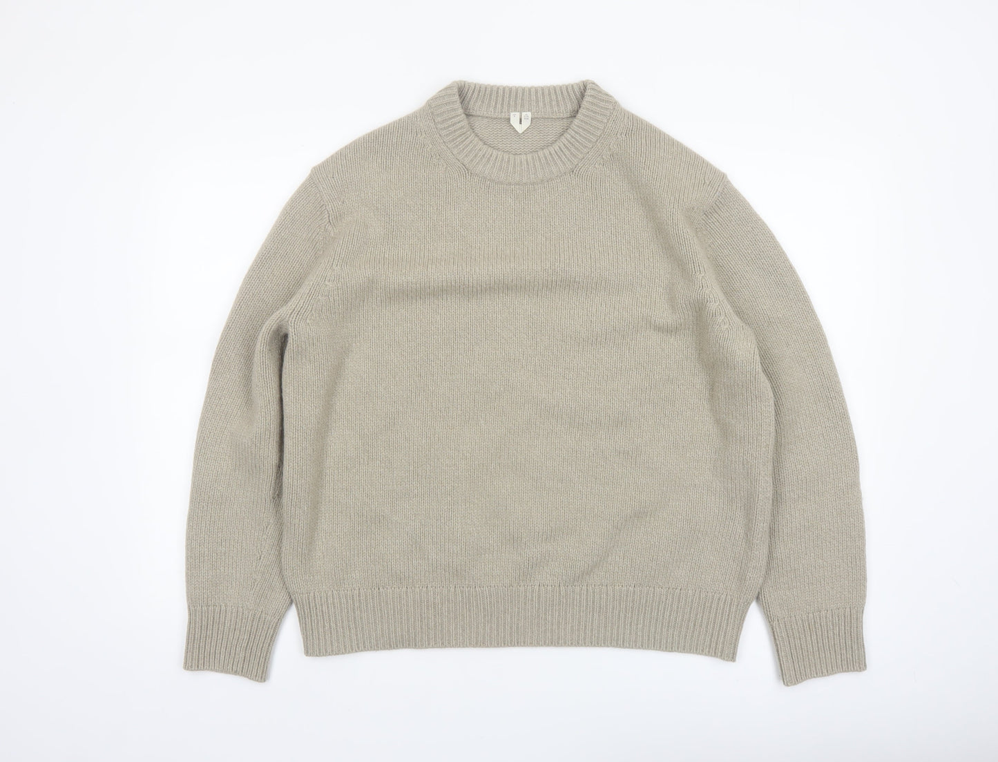Arket Women’s Beige Wool Blend Crew Neck Jumper Size 8