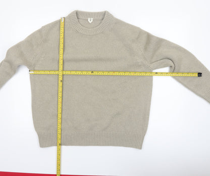 Arket Women’s Beige Wool Blend Crew Neck Jumper Size 8