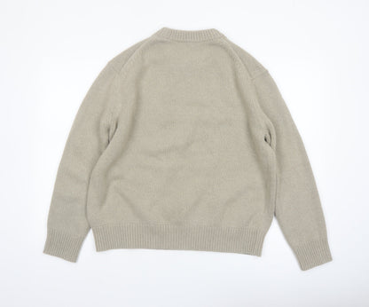 Arket Women’s Beige Wool Blend Crew Neck Jumper Size 8