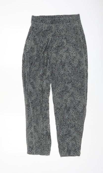 Marks and Spencer Women’s Khaki Animal Print Tapered Trousers Size 8