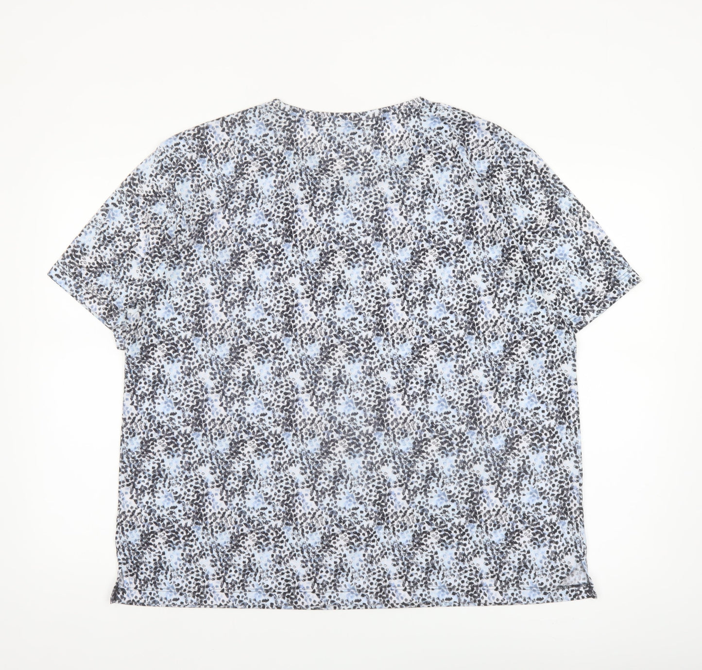 Marks and Spencer Womens Blue Floral Short Sleeve T-Shirt Size 18