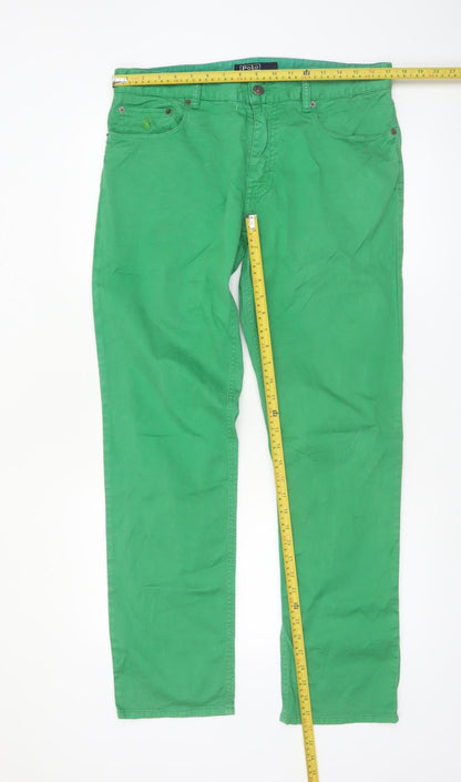 Polo Ralph Lauren Men's Green Chino Trousers 34x32 Regular Fit