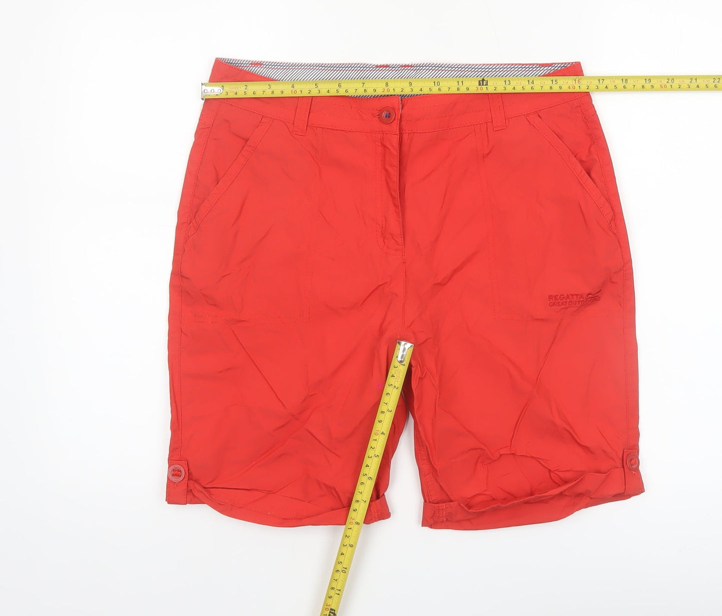 Regatta Women’s Red Chino Shorts Size 12 Cotton Lightweight Outdoor