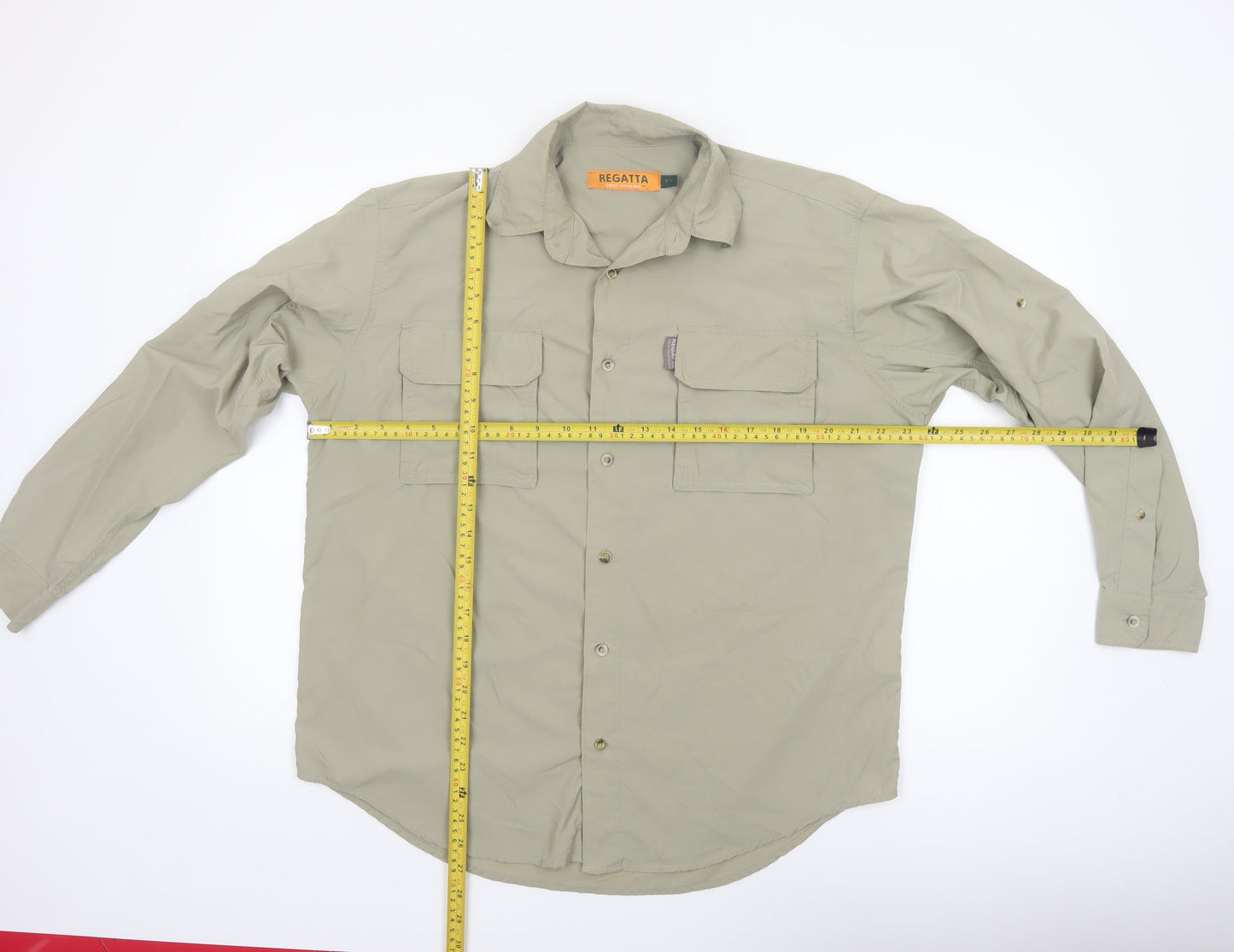 Regatta Men's Beige Long Sleeve Button-Up Outdoor Shirt Size S