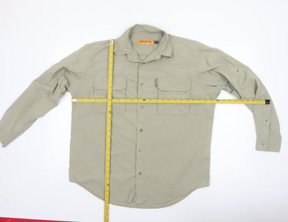 Regatta Men's Beige Long Sleeve Button-Up Outdoor Shirt Size S