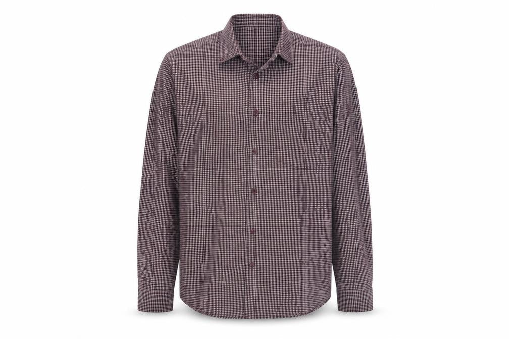 James Pringle Men's Red Check Button-Up Long Sleeve Shirt S