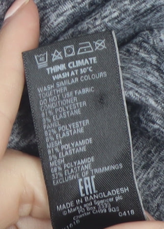 Marks and Spencer Womens Grey Leggings Size 12 Activewear Trousers