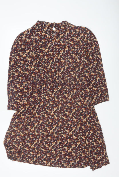 Dorothy Perkins Womens Multicoloured Floral A-Line Dress UK 16