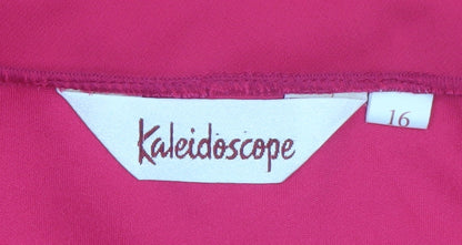 Kaleidoscope Women's Pink Asymmetric Midi Chiffon Skirt Size 16