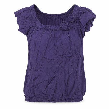 New Look Women’s Purple Viscose Tunic Blouse Size 12 Short Sleeve