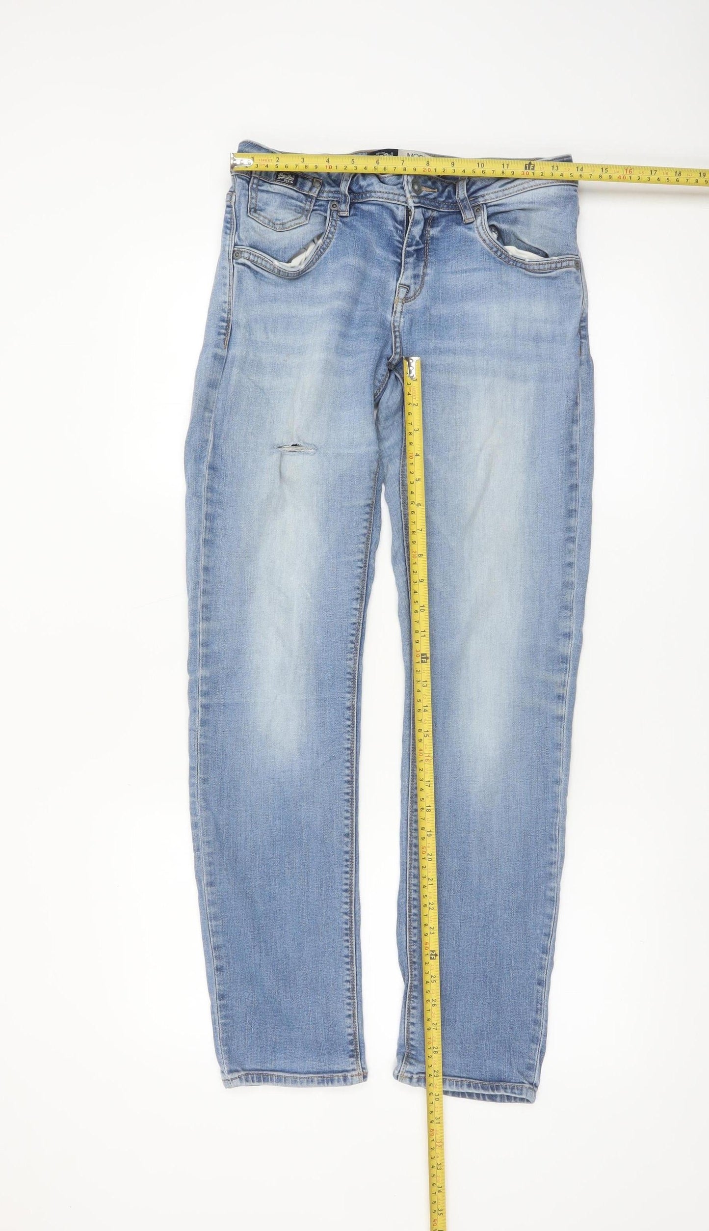 Superdry Women's Blue Mogen Slim Fit Jeans Size 12