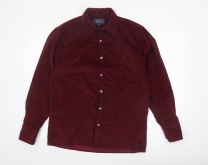 Principles for Men Red Corduroy Button-Up Long Sleeve Shirt Size S