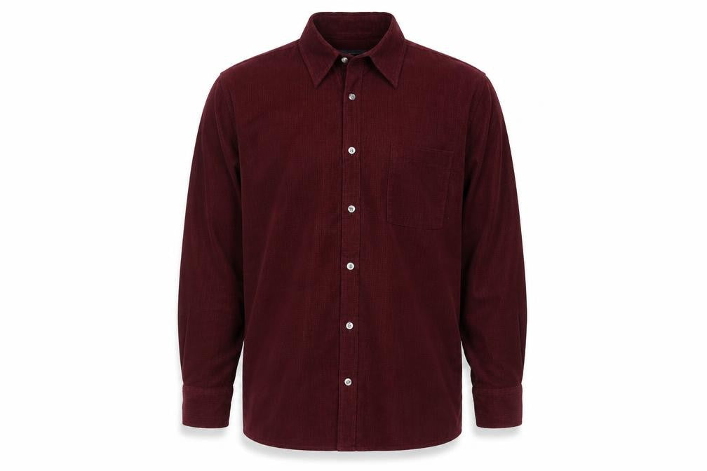 Principles for Men Red Corduroy Button-Up Long Sleeve Shirt Size S