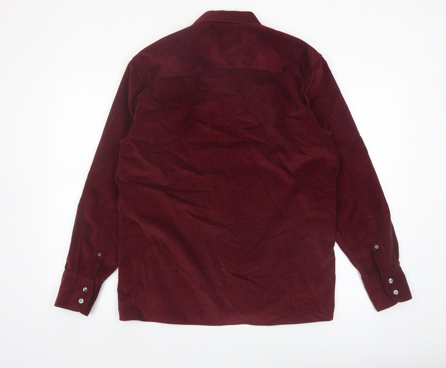Principles for Men Red Corduroy Button-Up Long Sleeve Shirt Size S